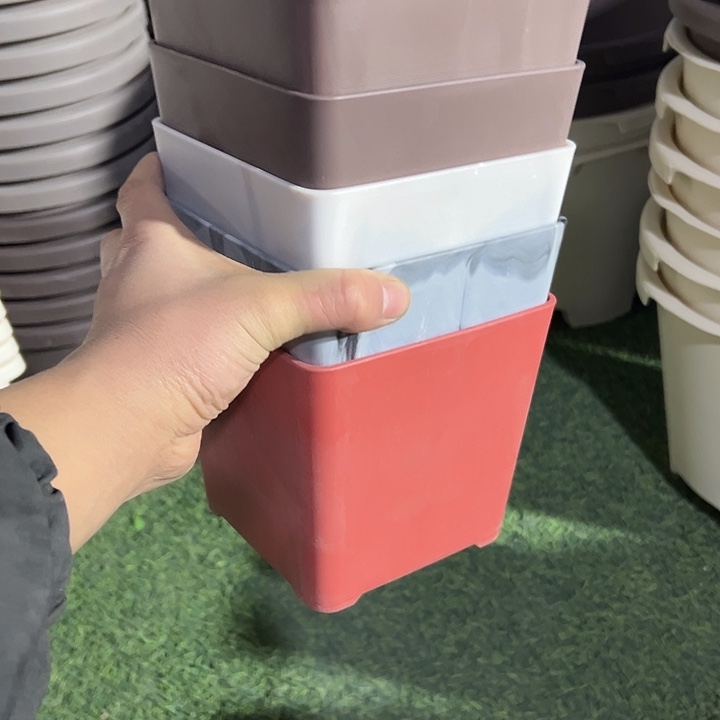 串色14外径14高5个盆方盆