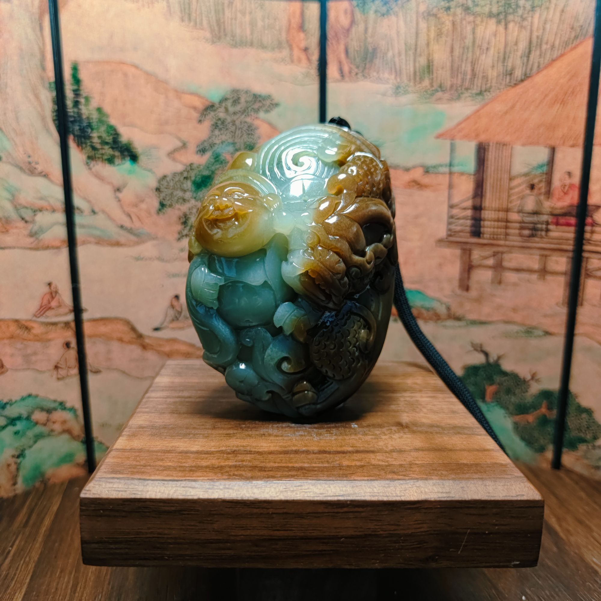 R和田玉龙佛手把1376