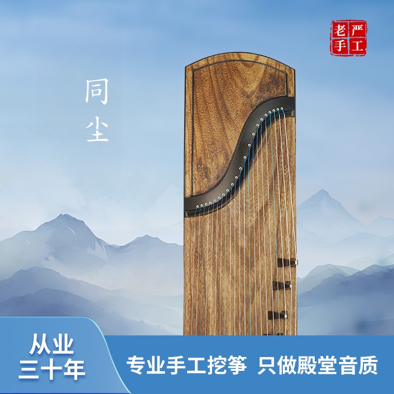 面挖半挖《同尘》考级演奏一步到位黑檀木材质古筝演奏直播