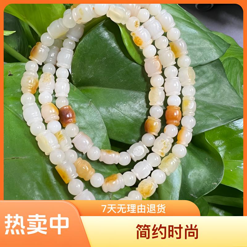 新疆和田玉灯笼珠项链