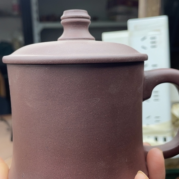茶壶紫砂老紫泥精工半手420盖杯