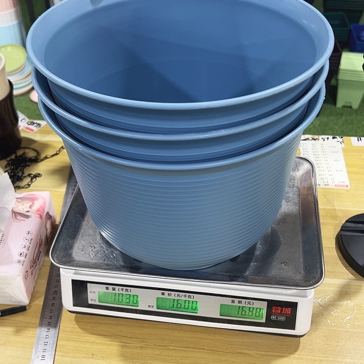 特价矮陶口30高21深蓝色无托3只