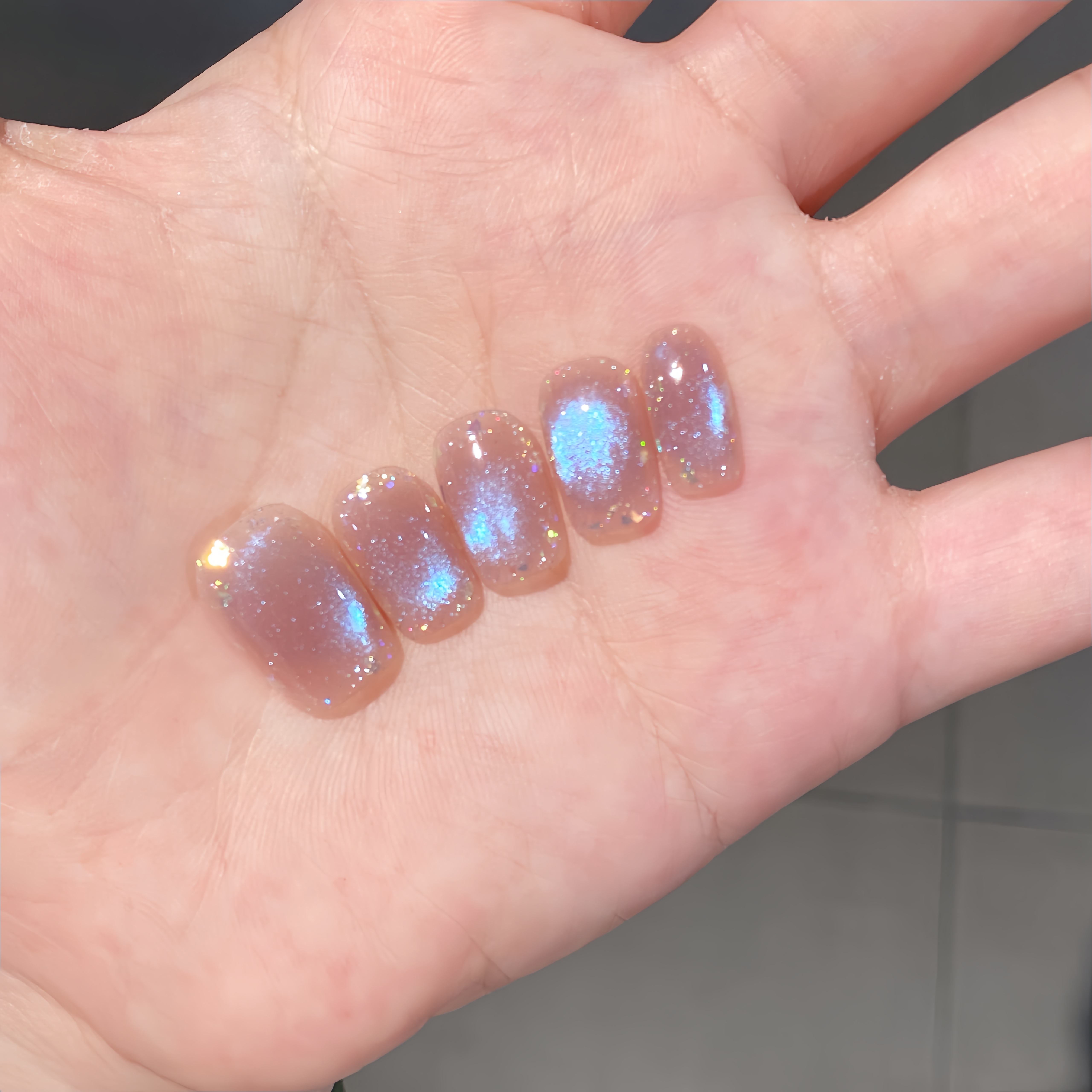 蓝精灵  蝶诗舞 纯手工定制美甲贴片 氛围感蓝眼泪定制穿戴甲10片