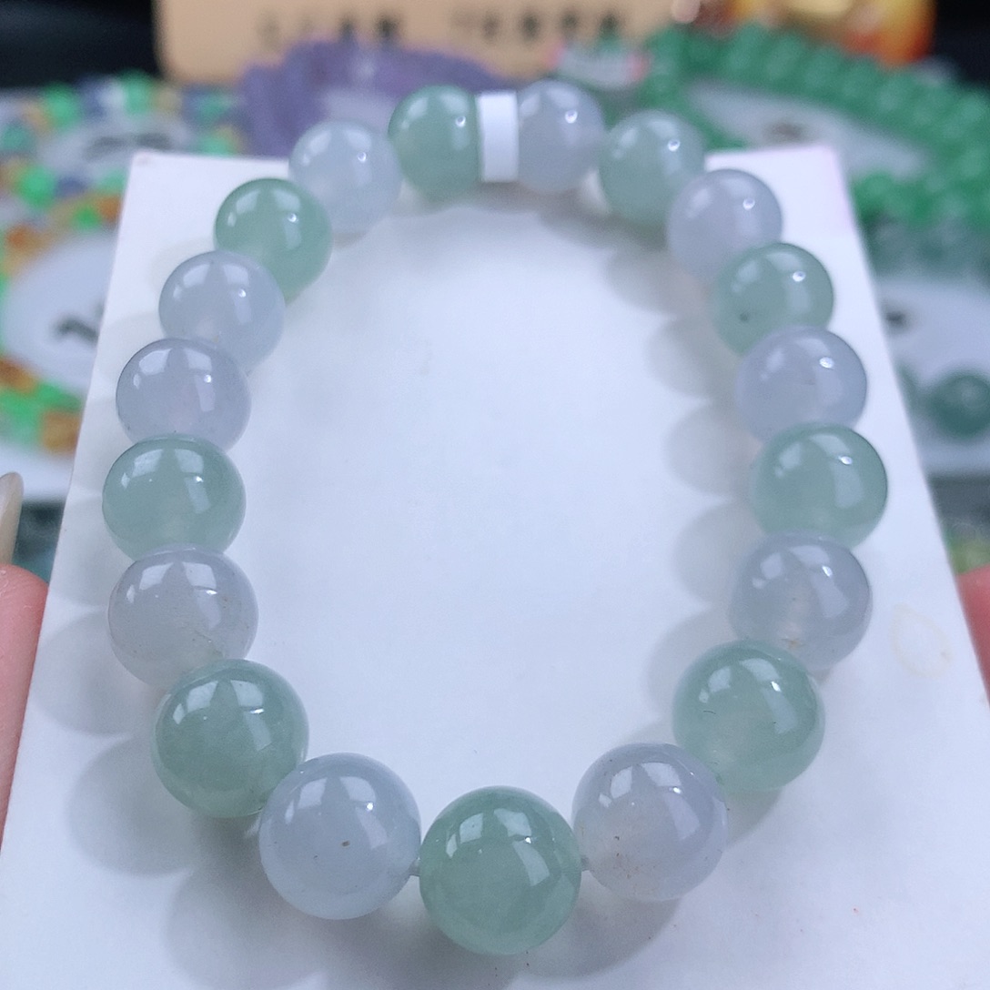翡翠手链未镶嵌卡10mm