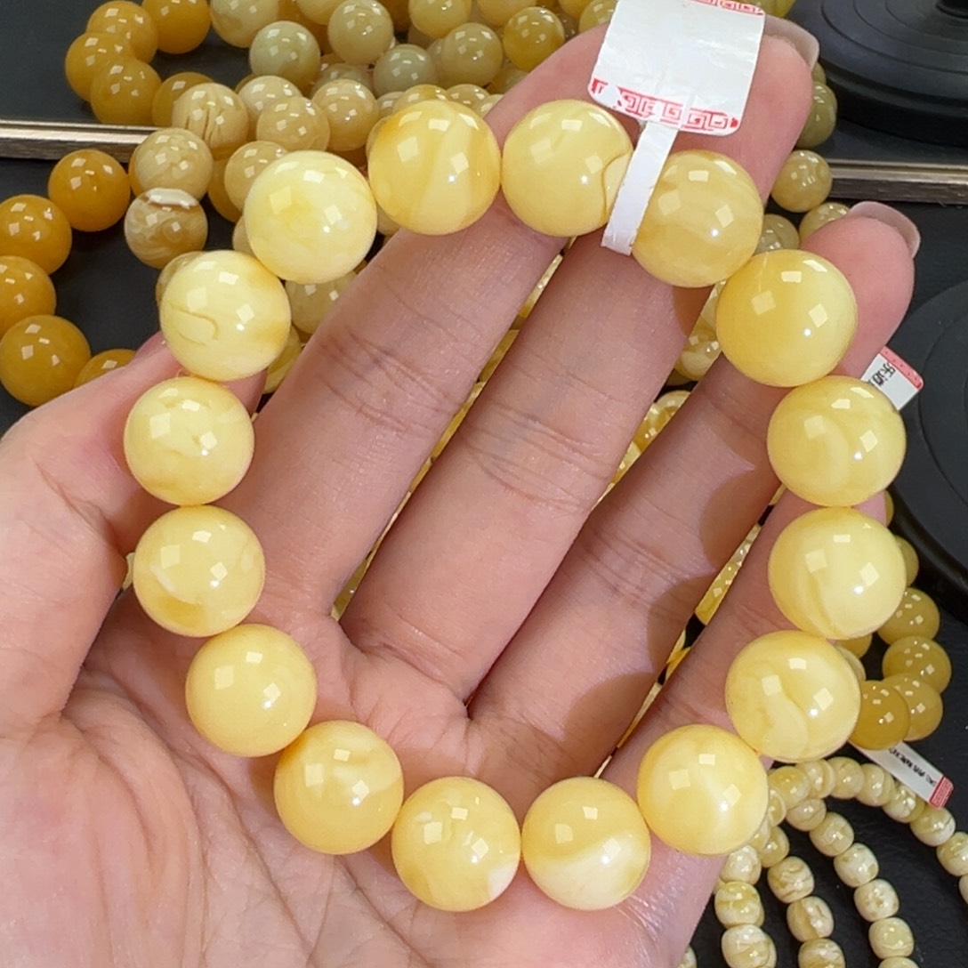 琥珀未镶嵌手链21.1白蜡