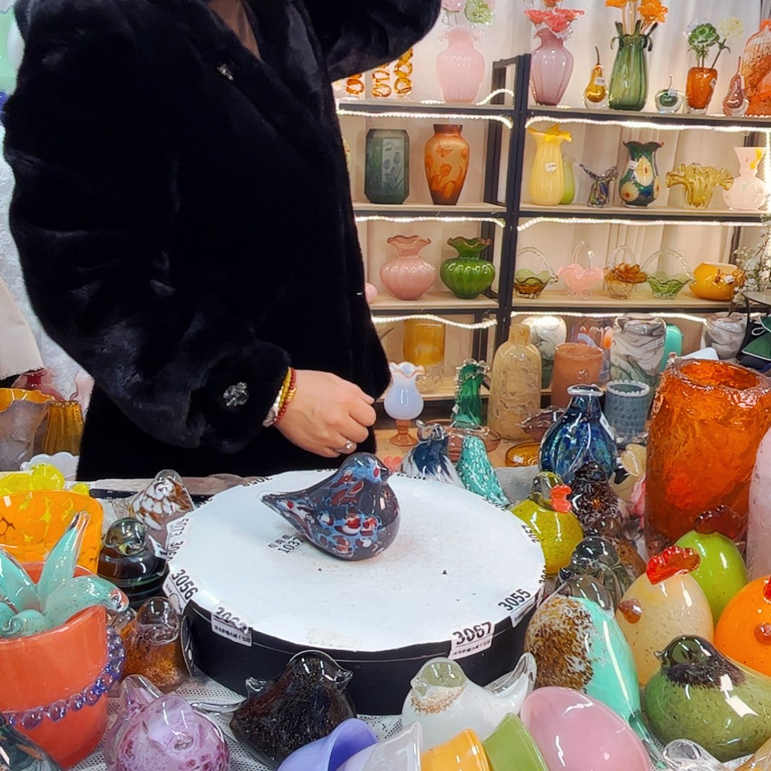 鸟家悦美居琉璃摆件