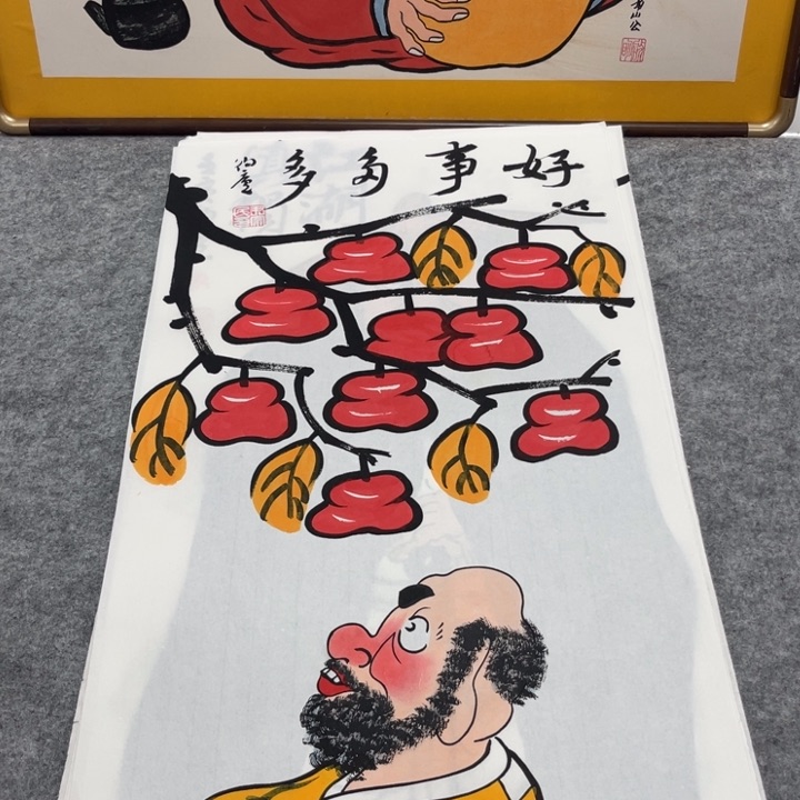 国画手绘禅意画一物一拍