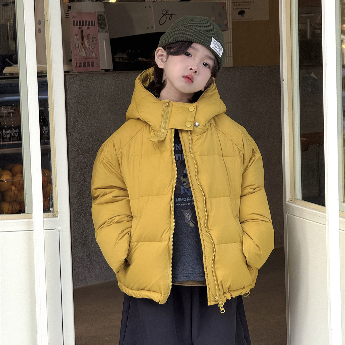 乐小悠 童装男童羽绒服2025冬款韩版加厚白鸭绒羽绒服蓬松保暖潮