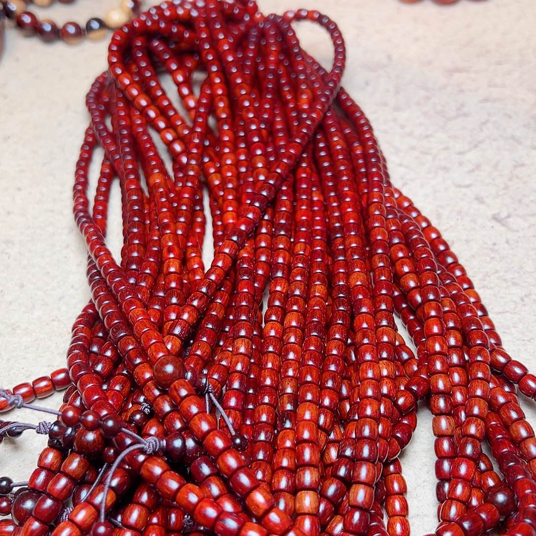 小叶紫檀手串/手链55帝王泥精工鳞底金星毕业款