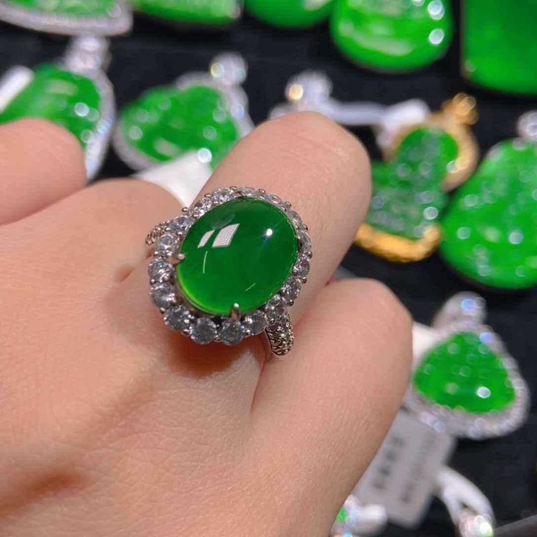 翡翠吊坠(不含链)银S925镶嵌