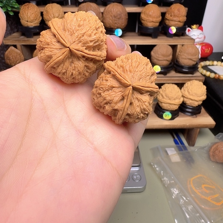 文玩核桃吊坠14号车35尺寸丁字三棱