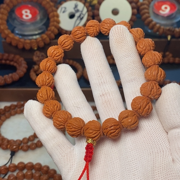 桃核手串秦岭龙纹