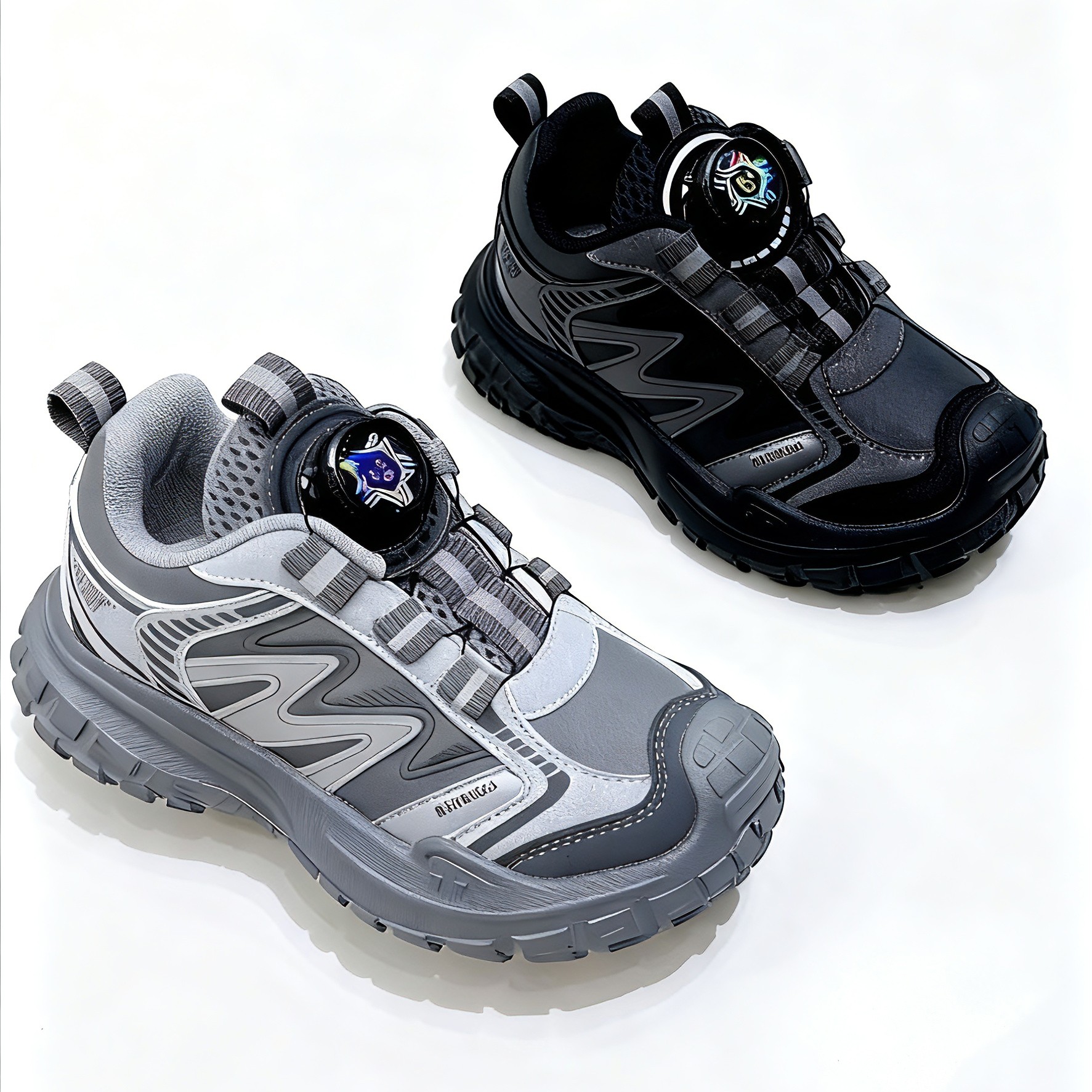 四季款皮面老爹运动鞋儿童休闲老爹鞋户外防滑轻便