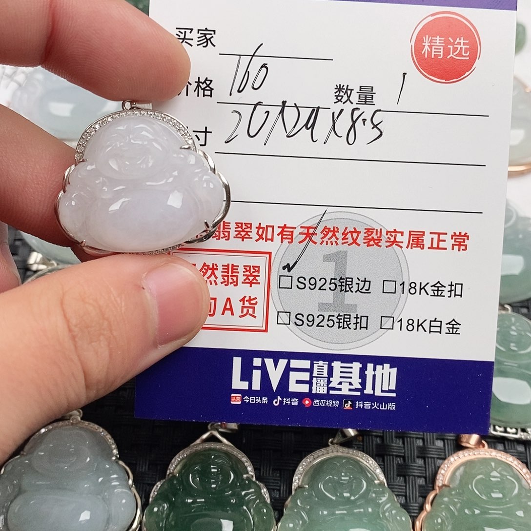 翡翠银S925镶嵌颈饰