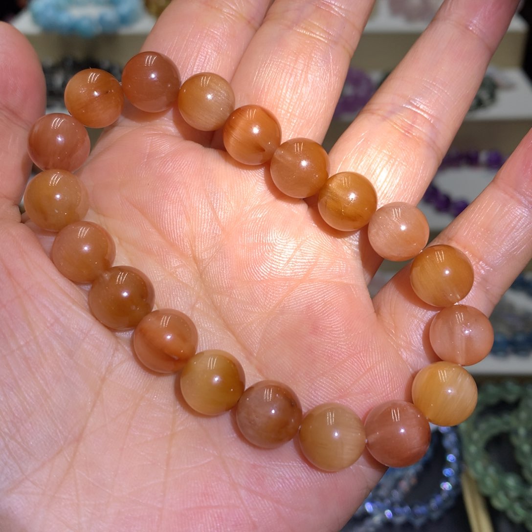 水晶手链未镶嵌天然兔毛