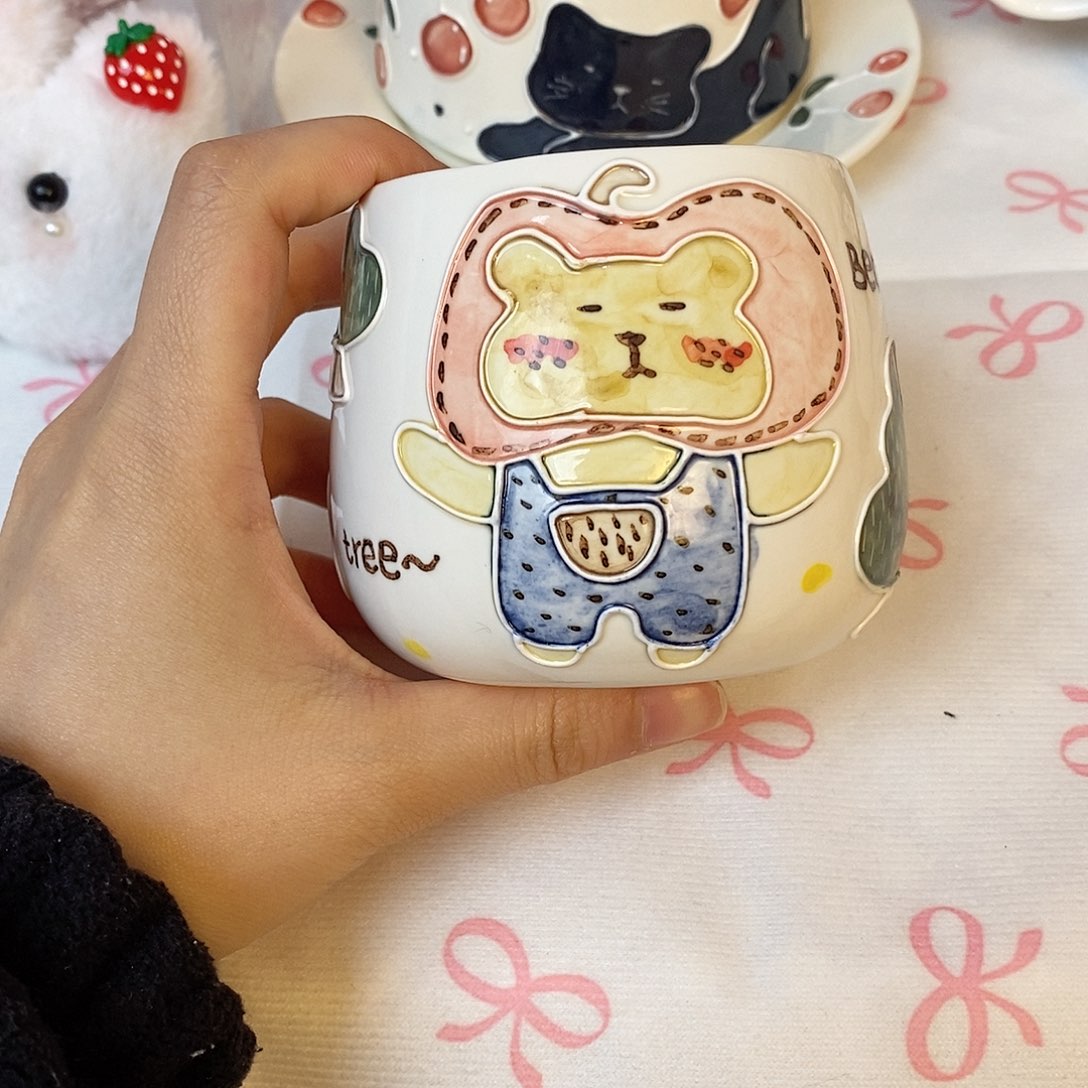 手绘釉下工艺女神宠粉瑕疵