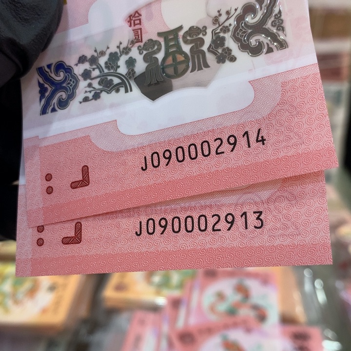 塑料蛇钞中间豹一生一世2张