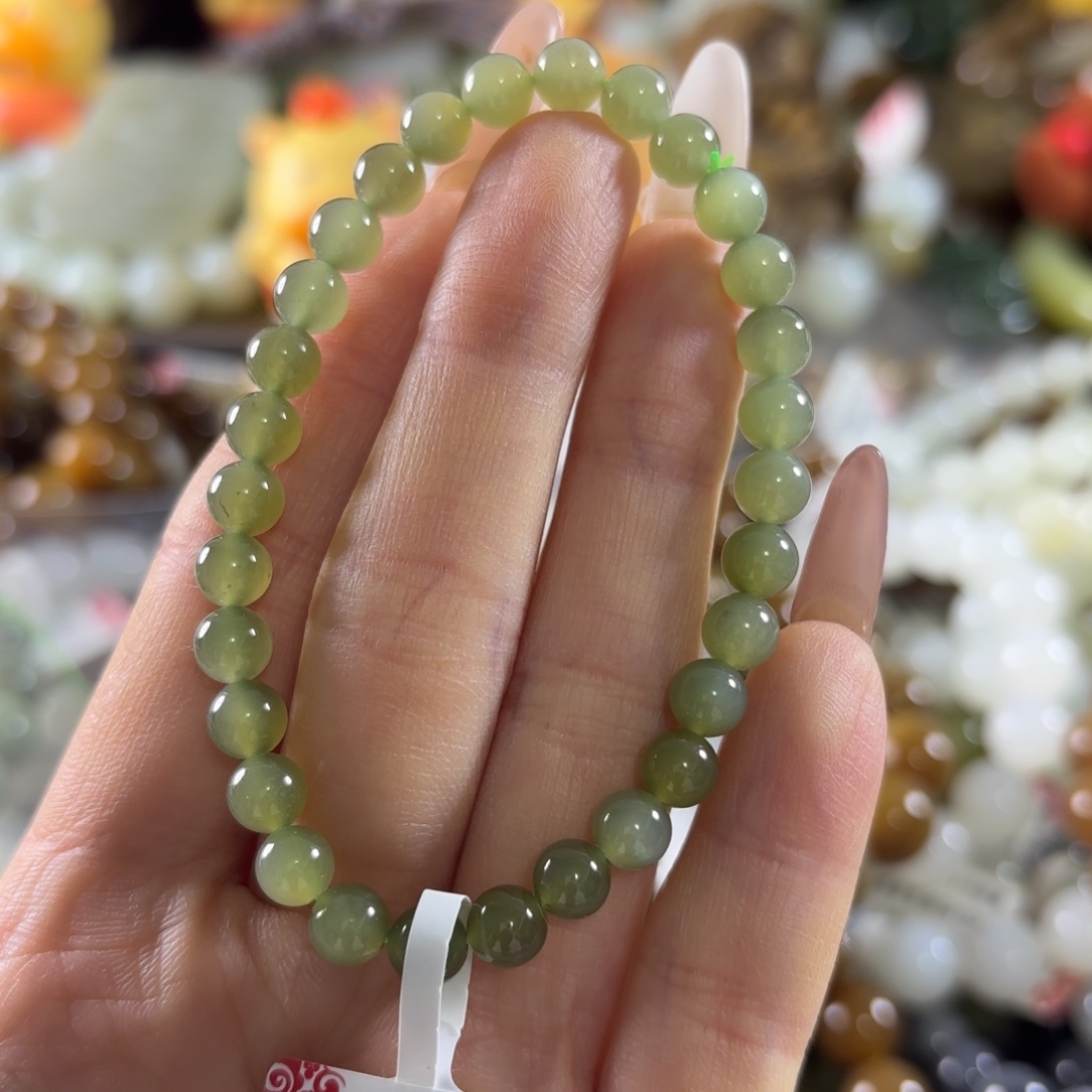 和田玉未镶嵌手链75