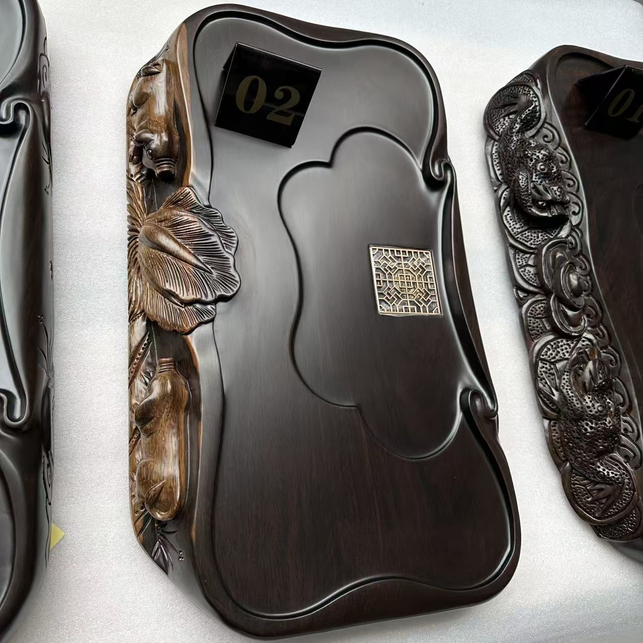 一图一物实拍黑檀木实木茶盘工厂自产自销家用简约高端两用茶台8