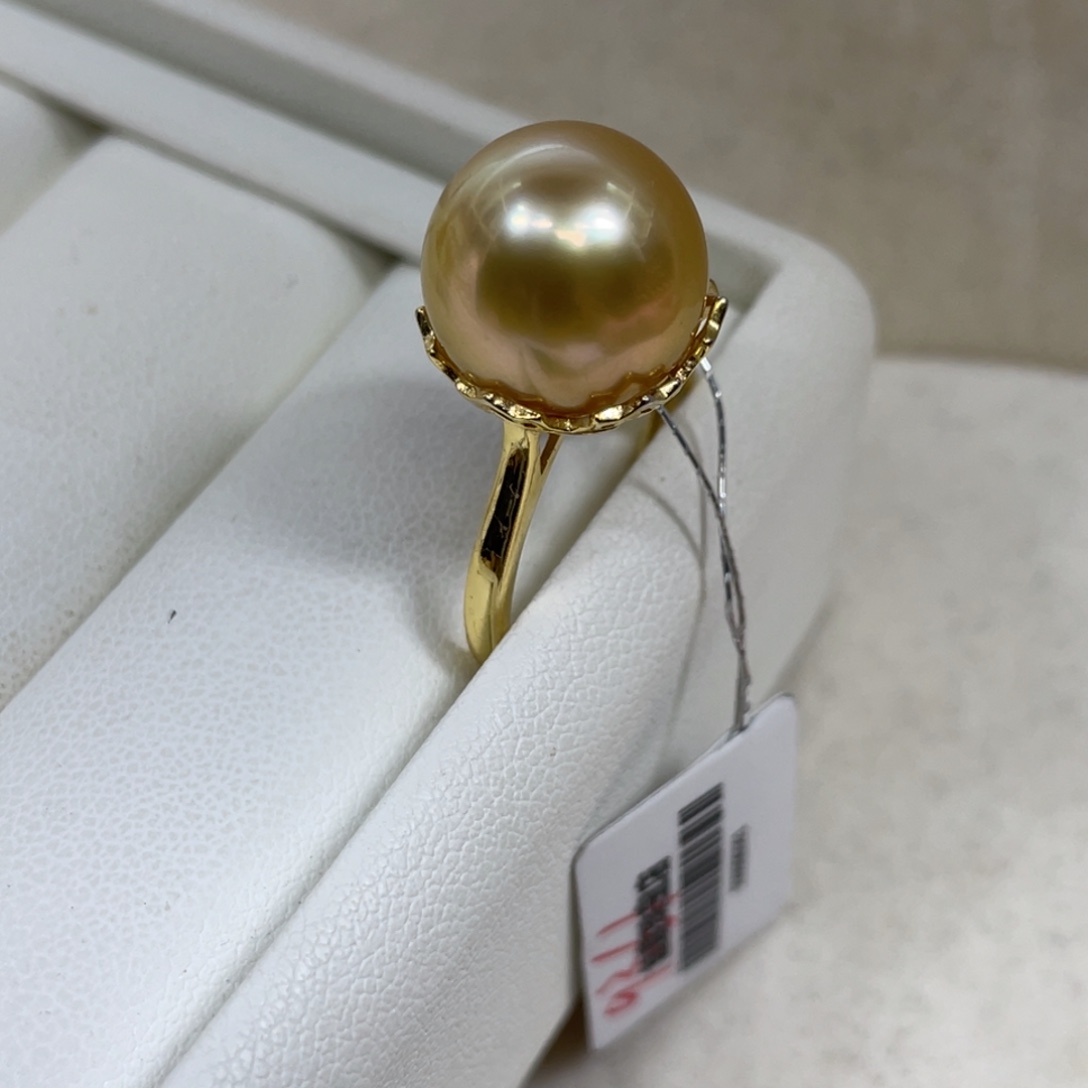 海水珍珠银S925镶嵌戒圈12.9mm