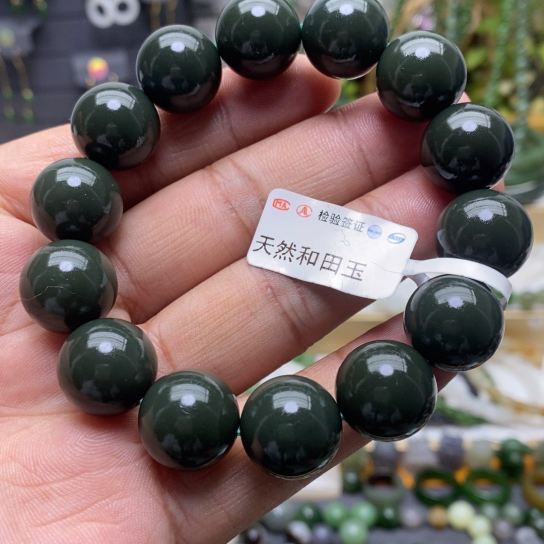 和田玉手链未镶嵌54