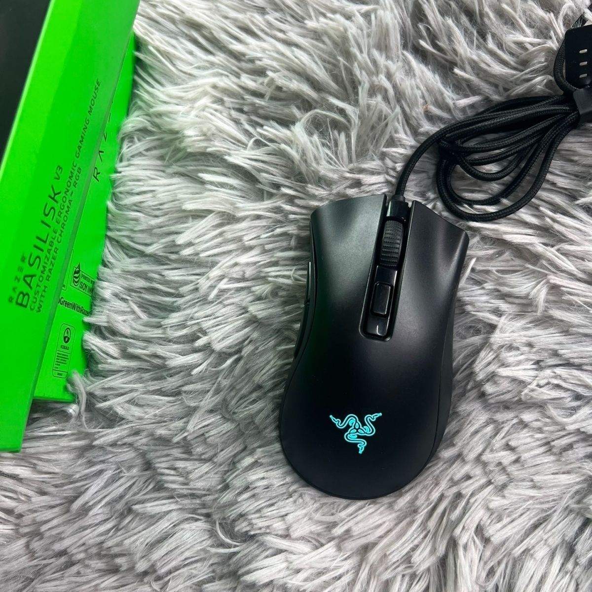 95新 Razer/雷蛇 炼狱蝰蛇V2mini迷你版有线游戏小手电竞滑鼠标