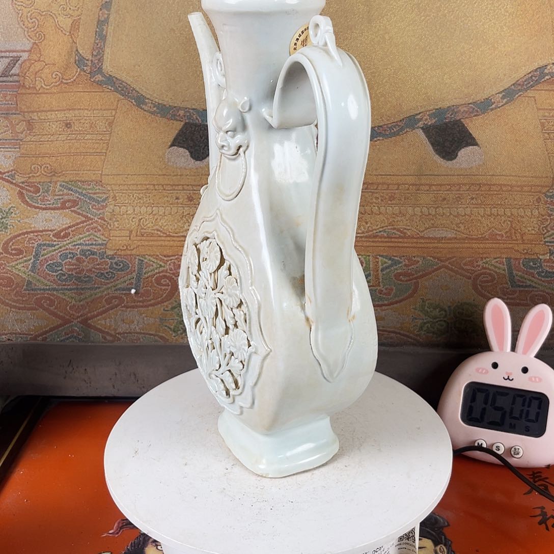 摆件舞****]甜白釉执壶摆件11