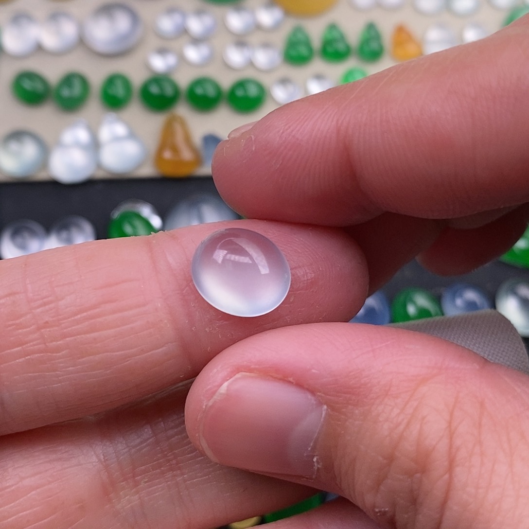 定制翡翠未镶嵌白***.翡翠