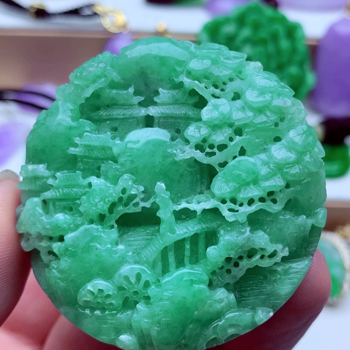 翡翠未镶嵌吊坠(不含链)