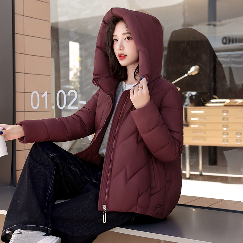 2025新款冬季短款大码加厚宽松保暖外套妈妈冬装老钱风外套198#