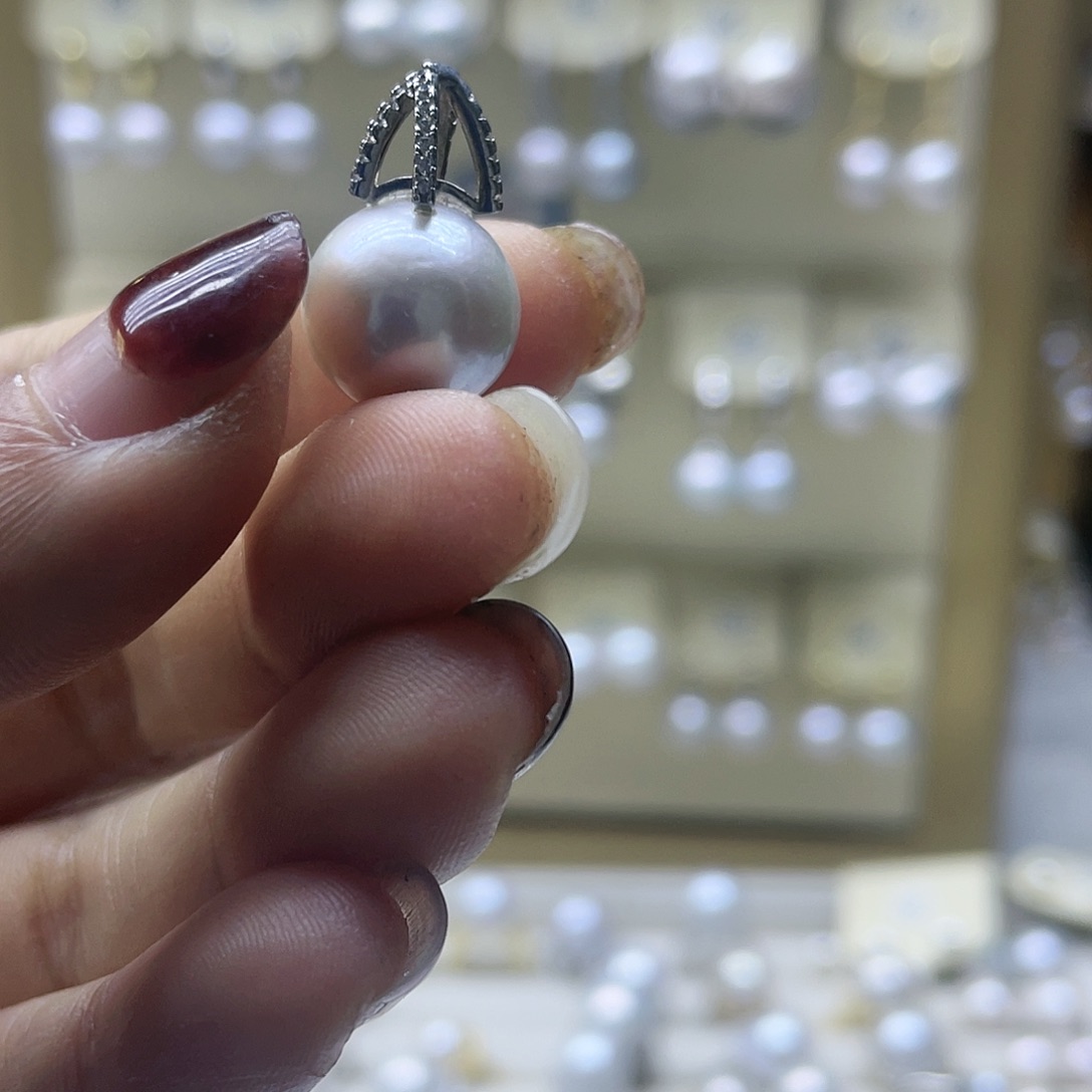 淡水珍珠颈饰银S925镶嵌