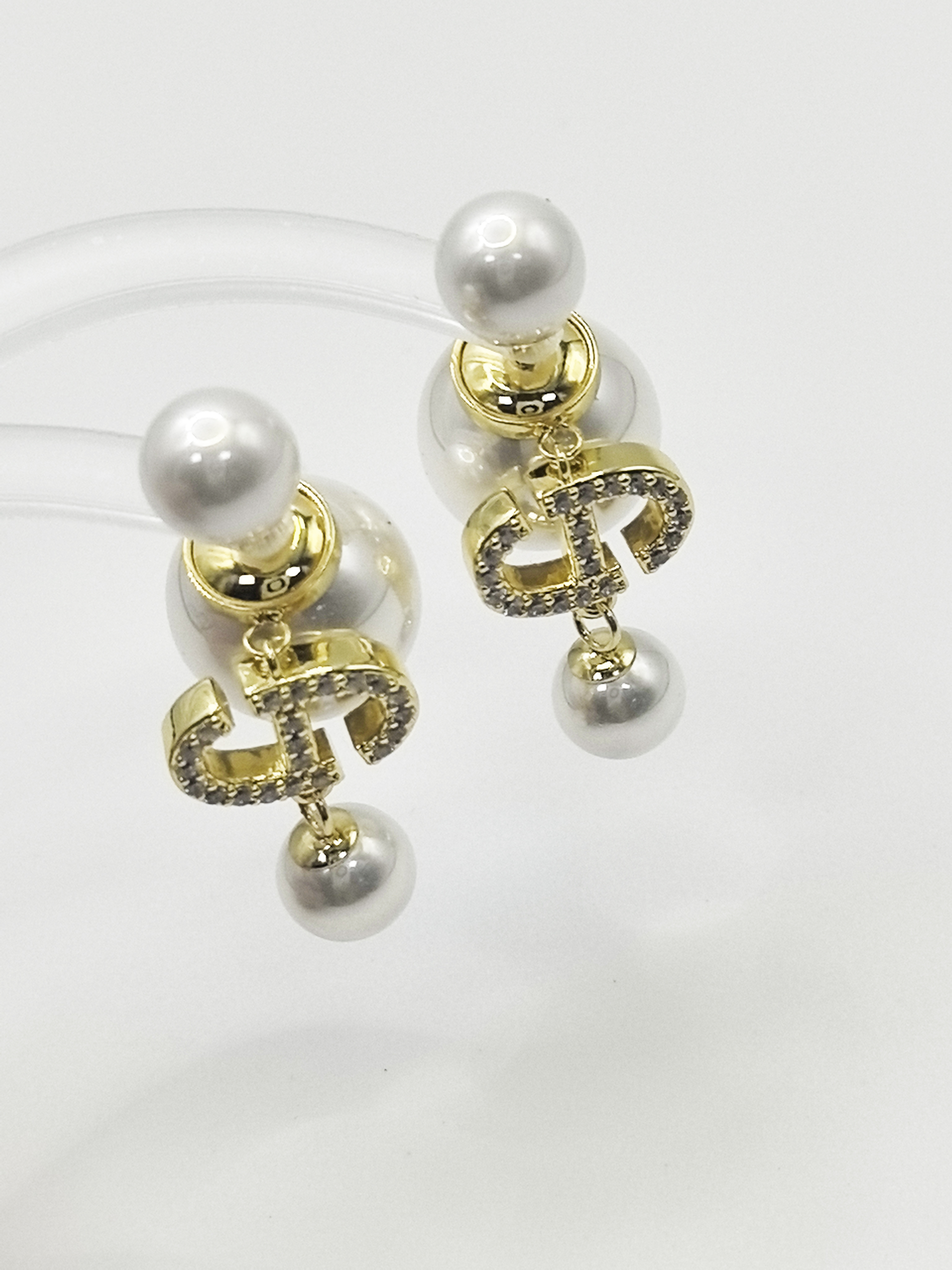 铜合金仿珍珠耳饰 优雅经典小众复古耳环图案简约欧美风耳饰时尚