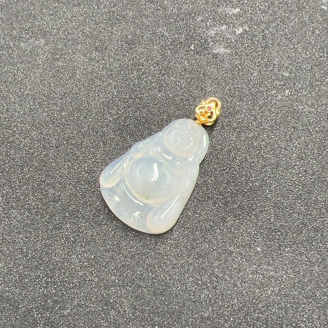 BY0108FZJT306 翡翠弥勒吊坠