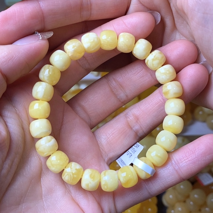 琥珀未镶嵌手链天然无优化琥珀蜜蜡