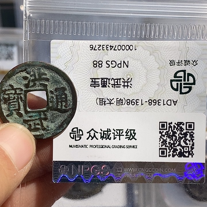 铜二妹洪武通宝大字版评级