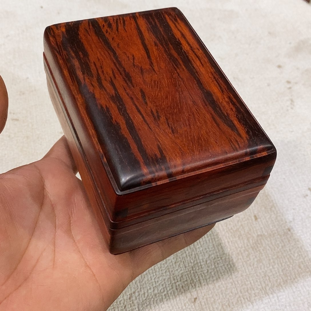 檀香紫檀（小叶紫檀）独板面包盒11.7/8.5/6.7