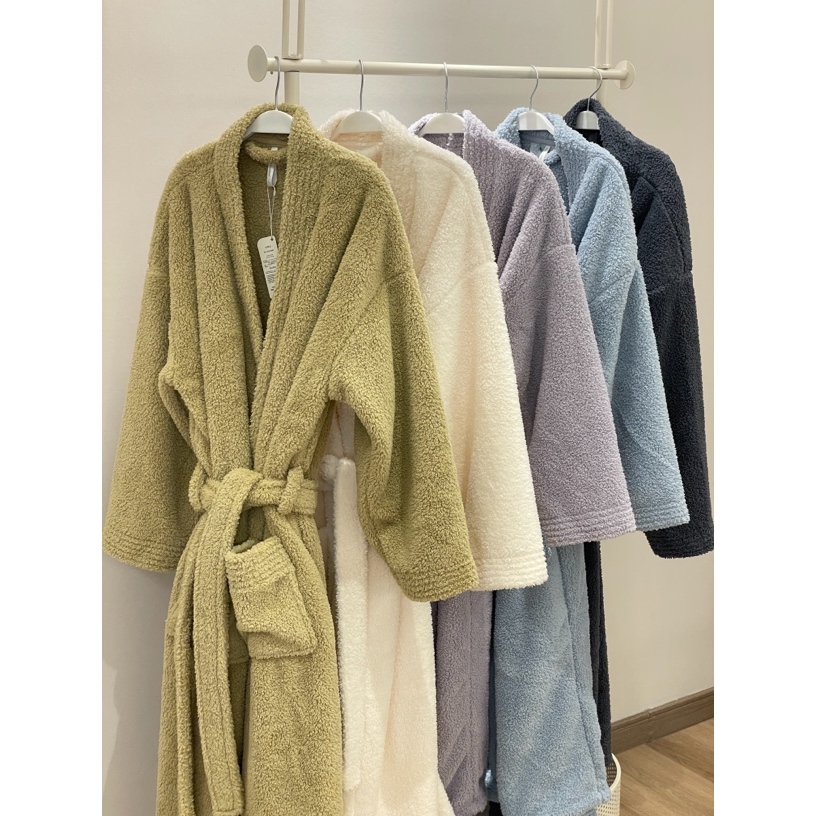 〈绒绒暖意〉秋冬加厚摇粒绒情侣和服领浴袍睡袍