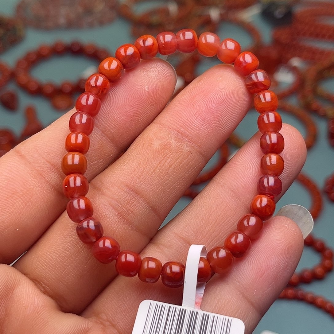 南红玛瑙未镶嵌手链老型卡6