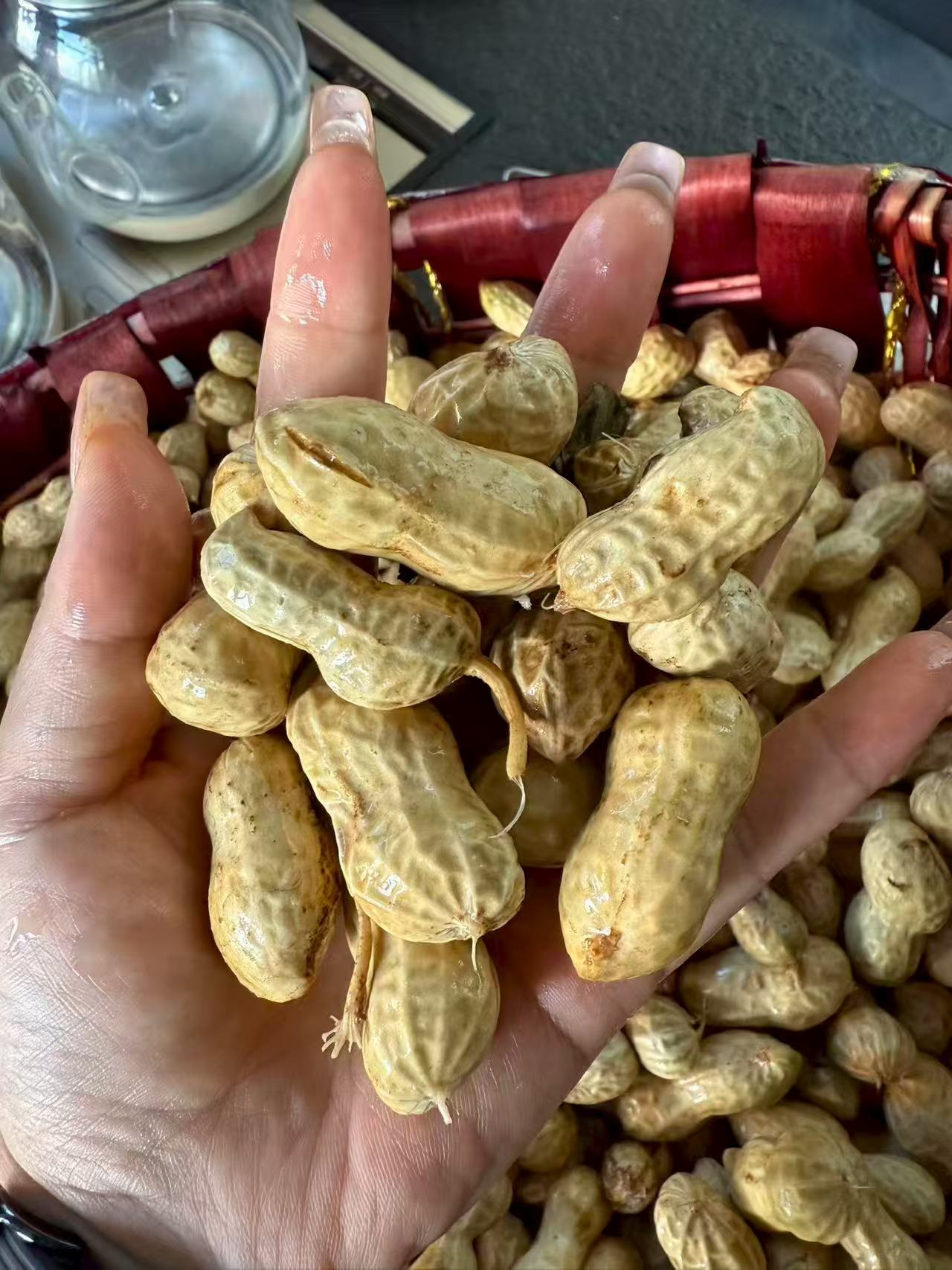 山东农户自种现挖新鲜带壳湿花生可水煮可生吃正宗砀山梨