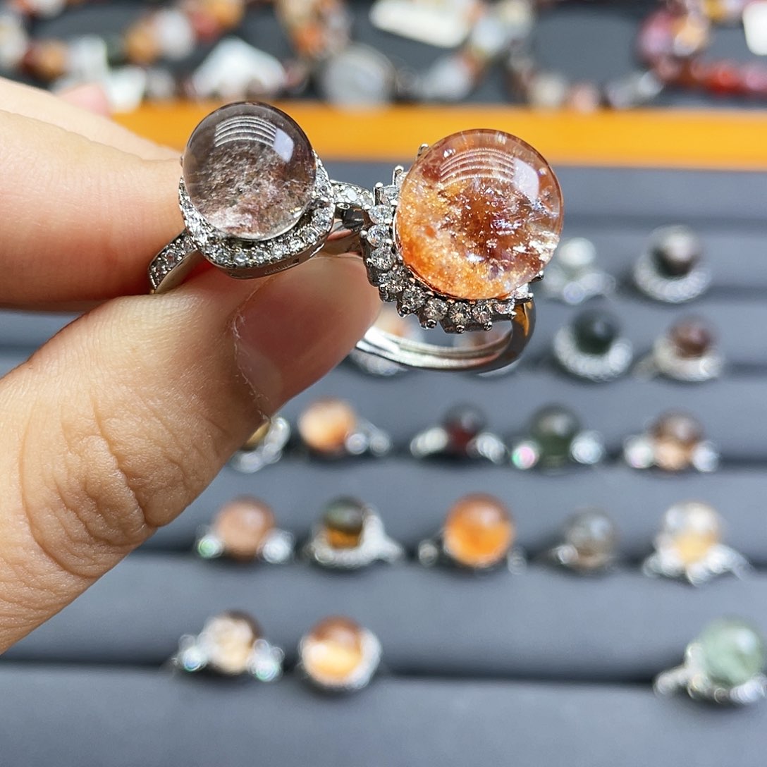 水晶戒指合金天然水晶15