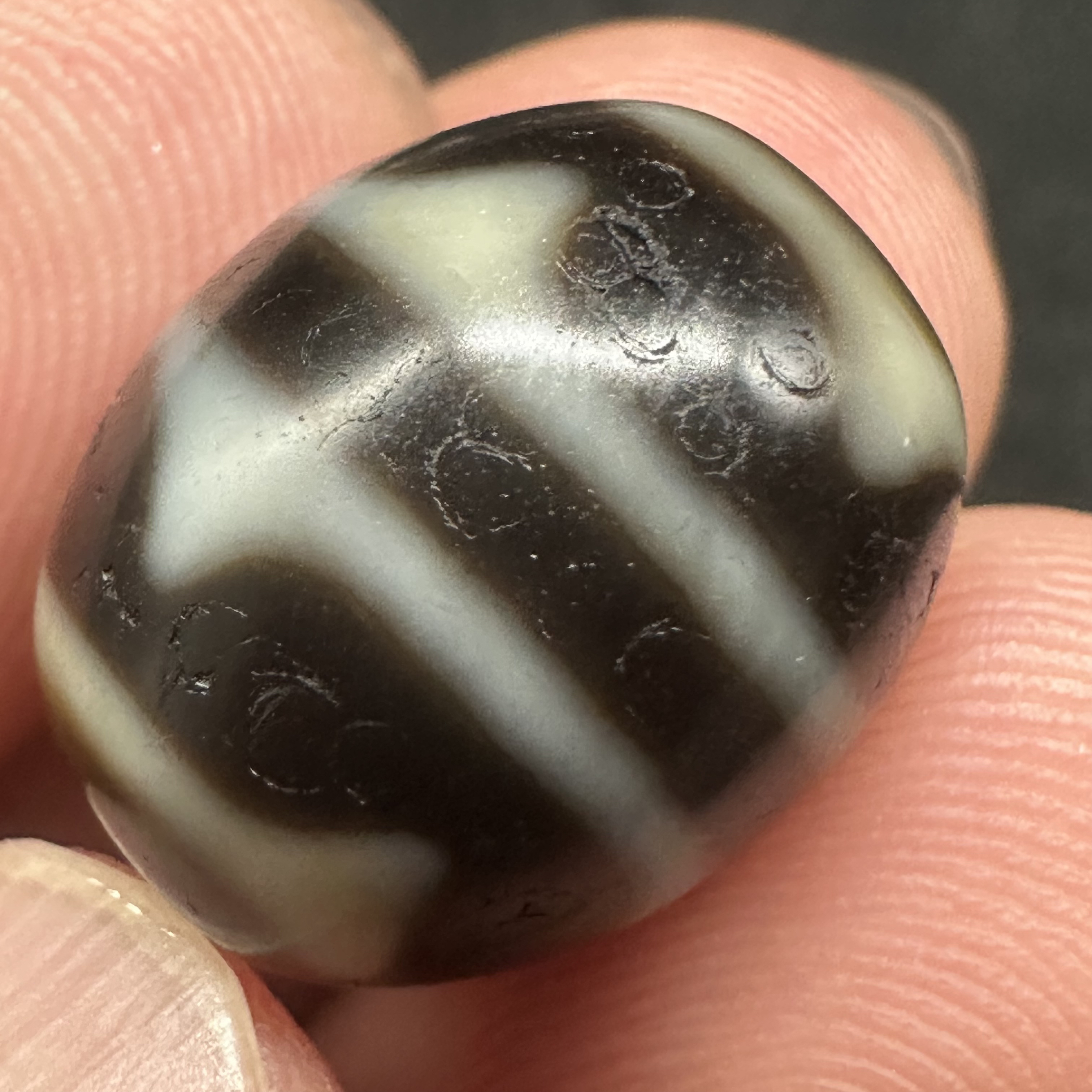 张奎牙黄双线虎牙玛瑙天珠