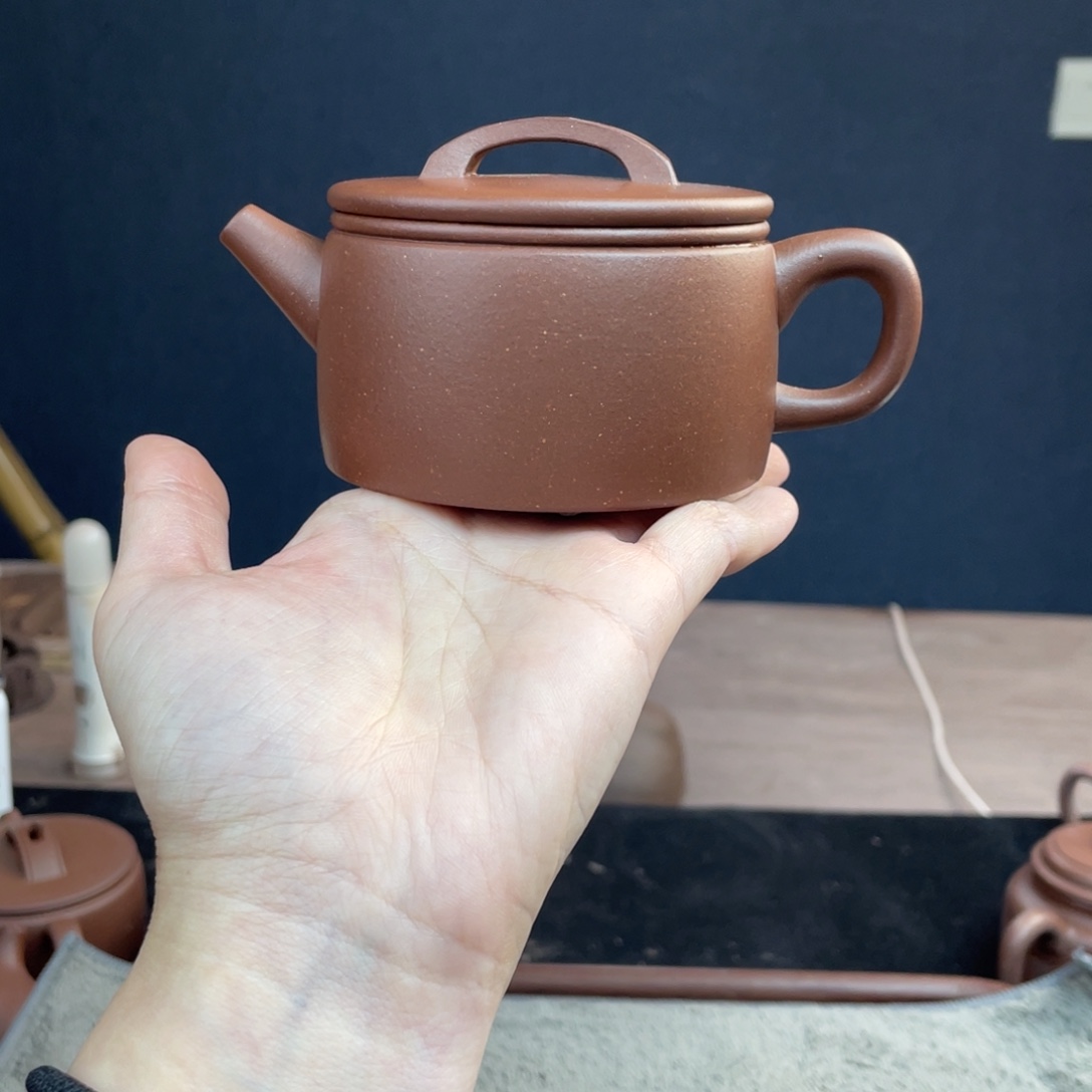 茶壶紫砂全手工底槽清汉瓦200cc