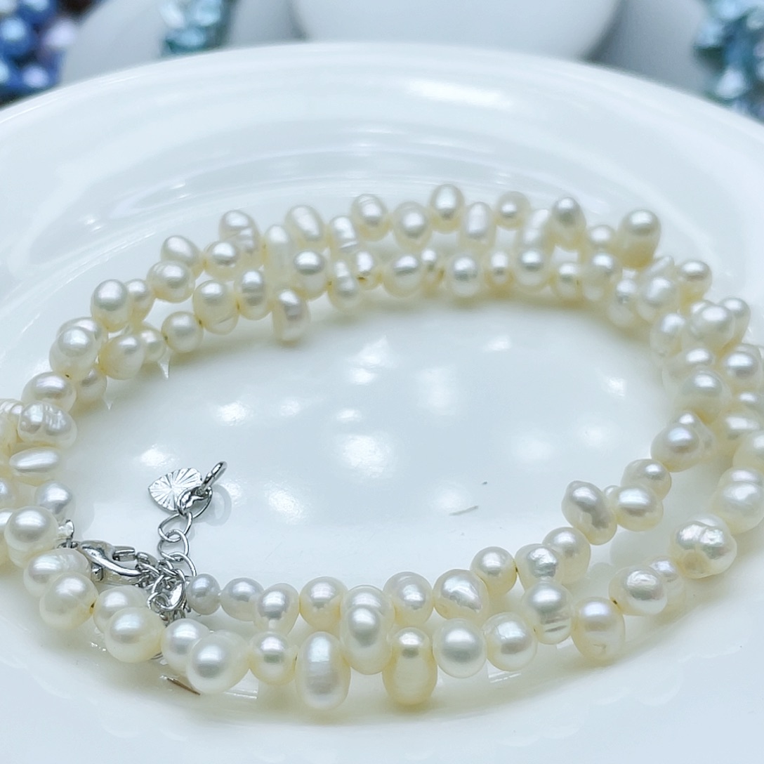 淡水珍珠颈饰钛钢