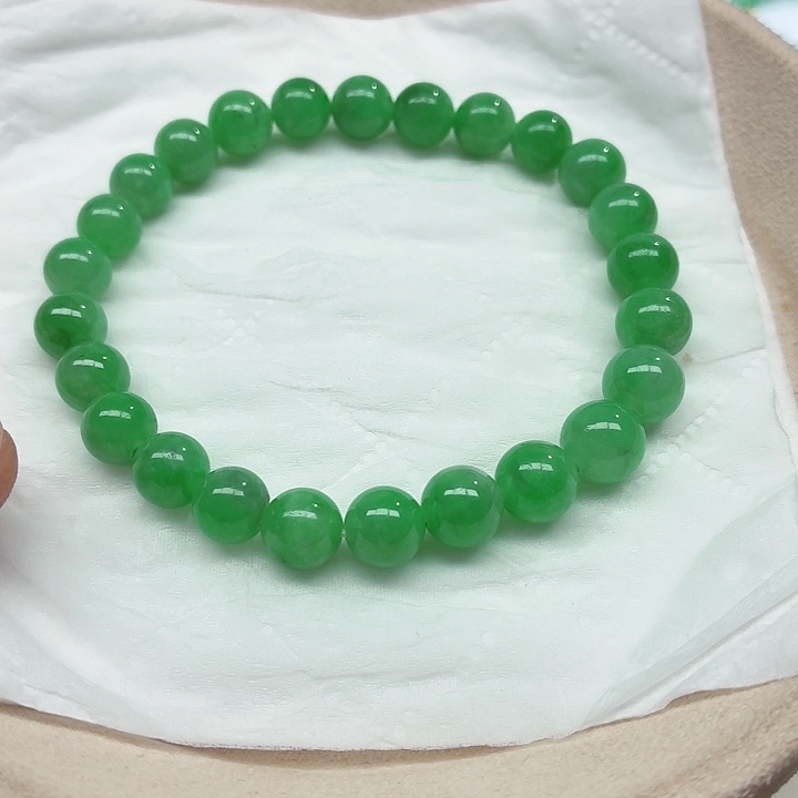 小****翡翠未镶嵌手链天然缅甸翡翠A货卡7+
