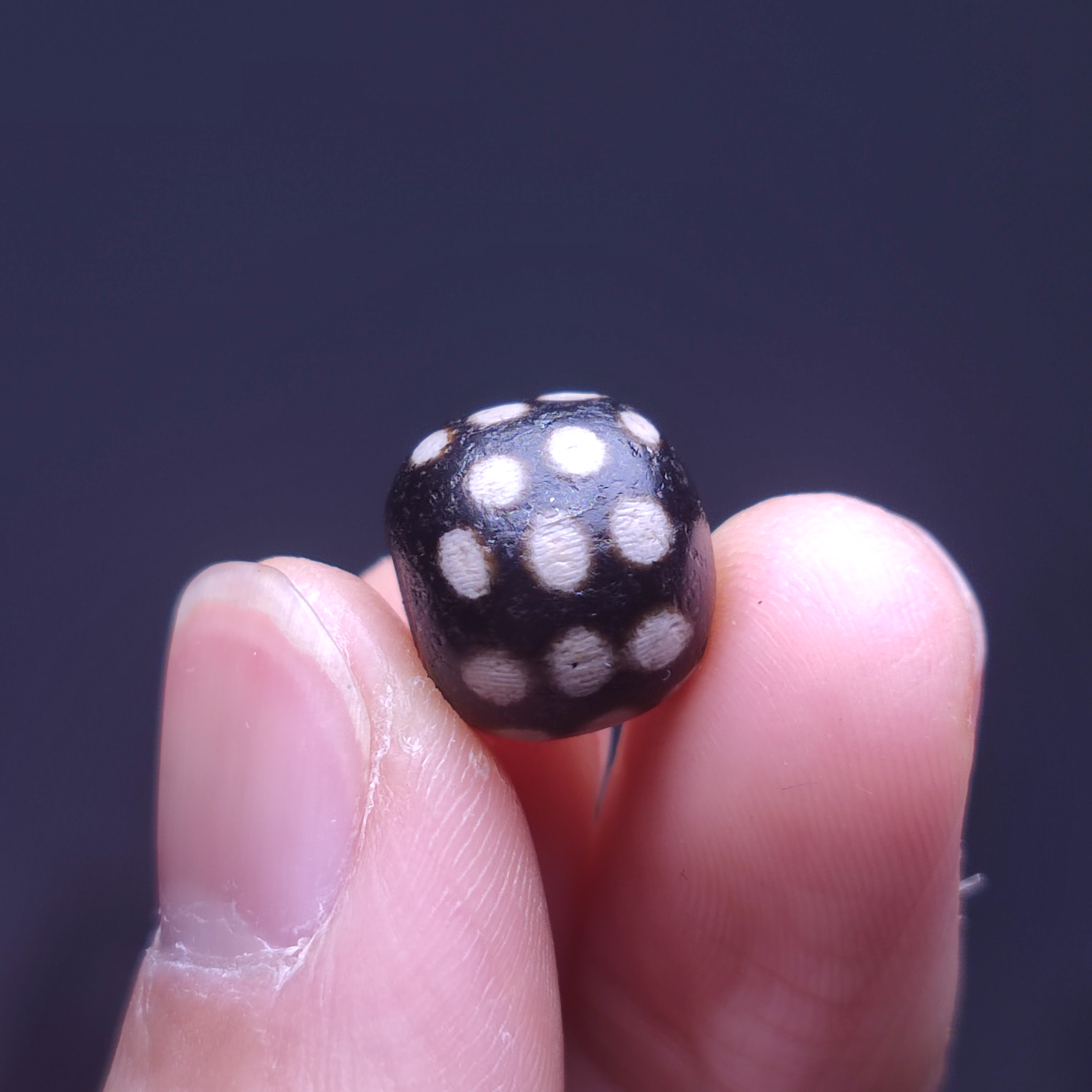 西亚古珠老型满天星黑白玛瑙散珠配珠DIY配件