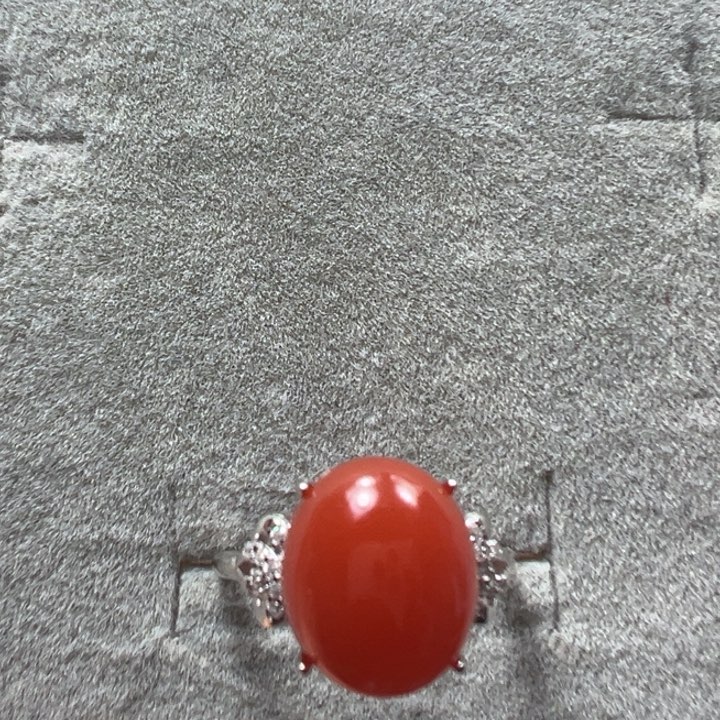 南红玛瑙天然原矿戒指银S925镶嵌