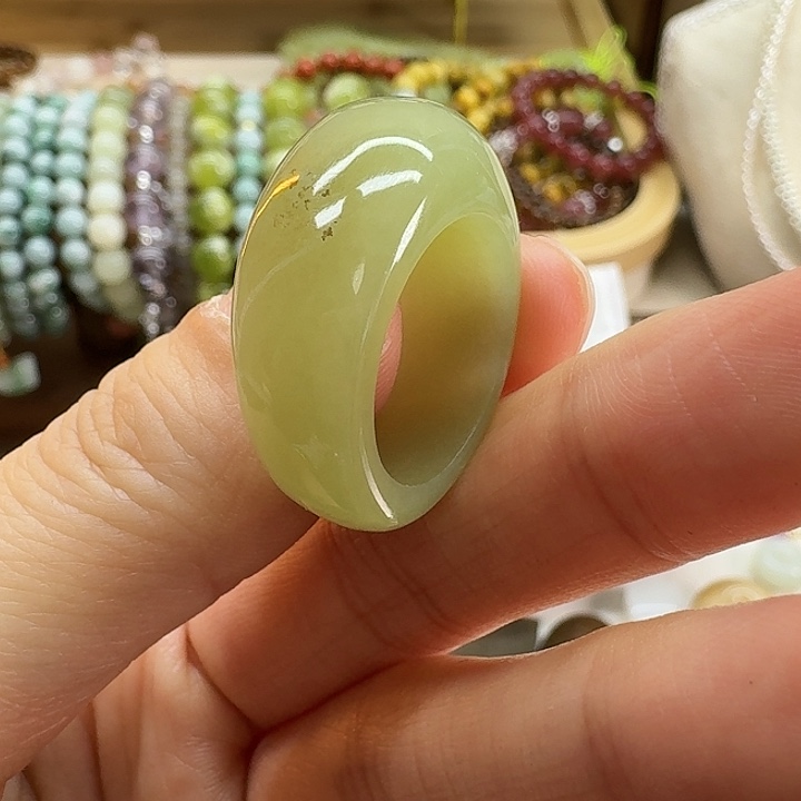 和田玉戒指未镶嵌羊**美