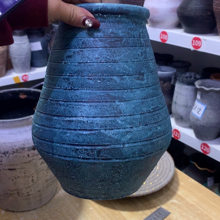 【闪购商品】红陶粗糙盆无孔高24口12