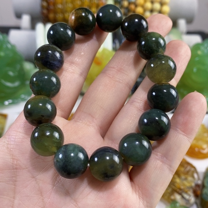 未镶嵌岫玉手串手链