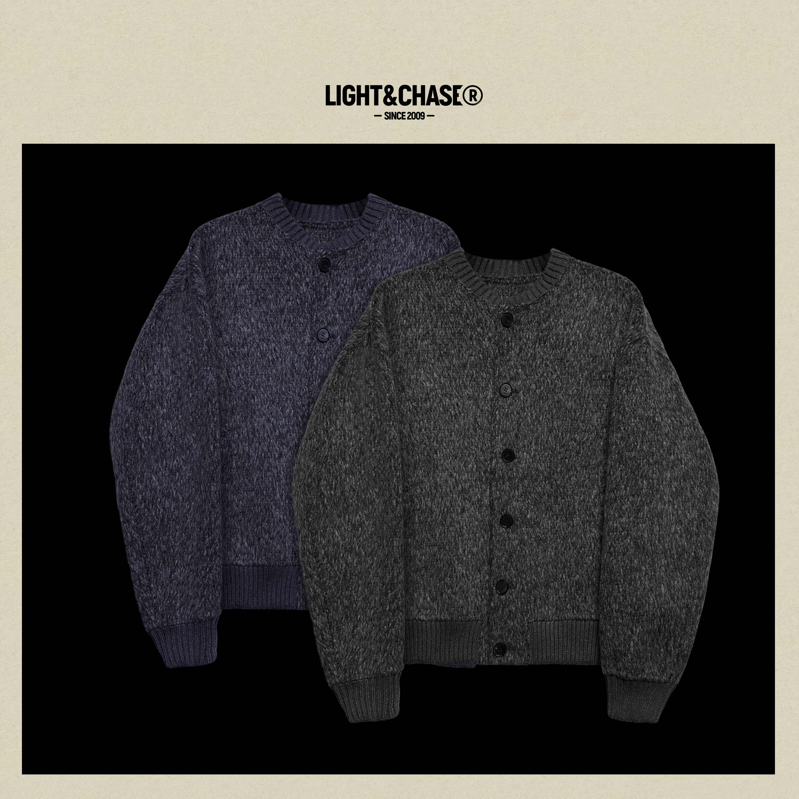 【奢品系列 苏利羊驼毛】绵羊毛混纺重磅时尚针织棒球外套宽松夹克